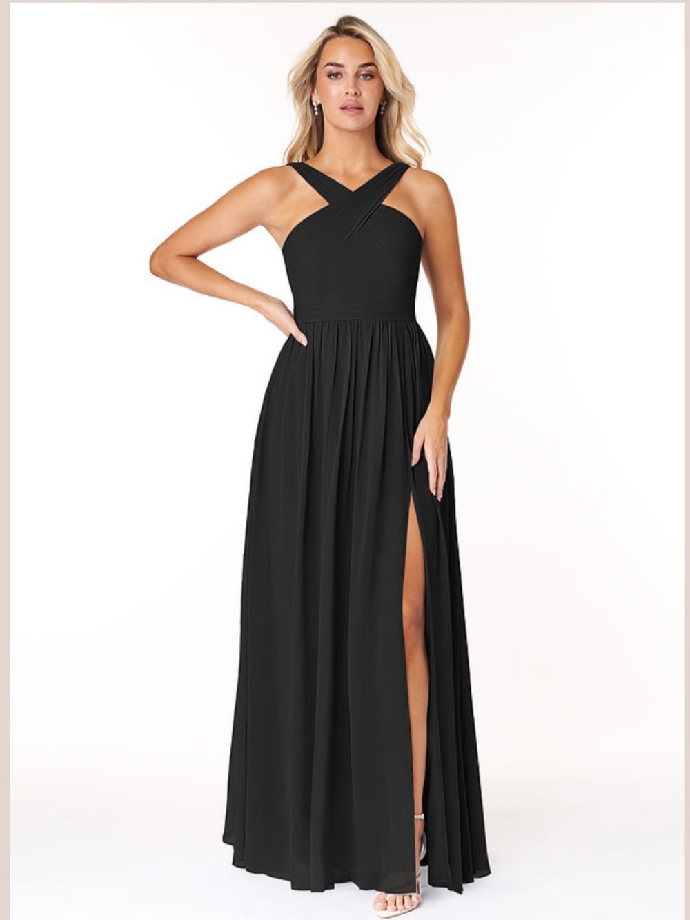 Azazie Elvira Dress Black Size A6